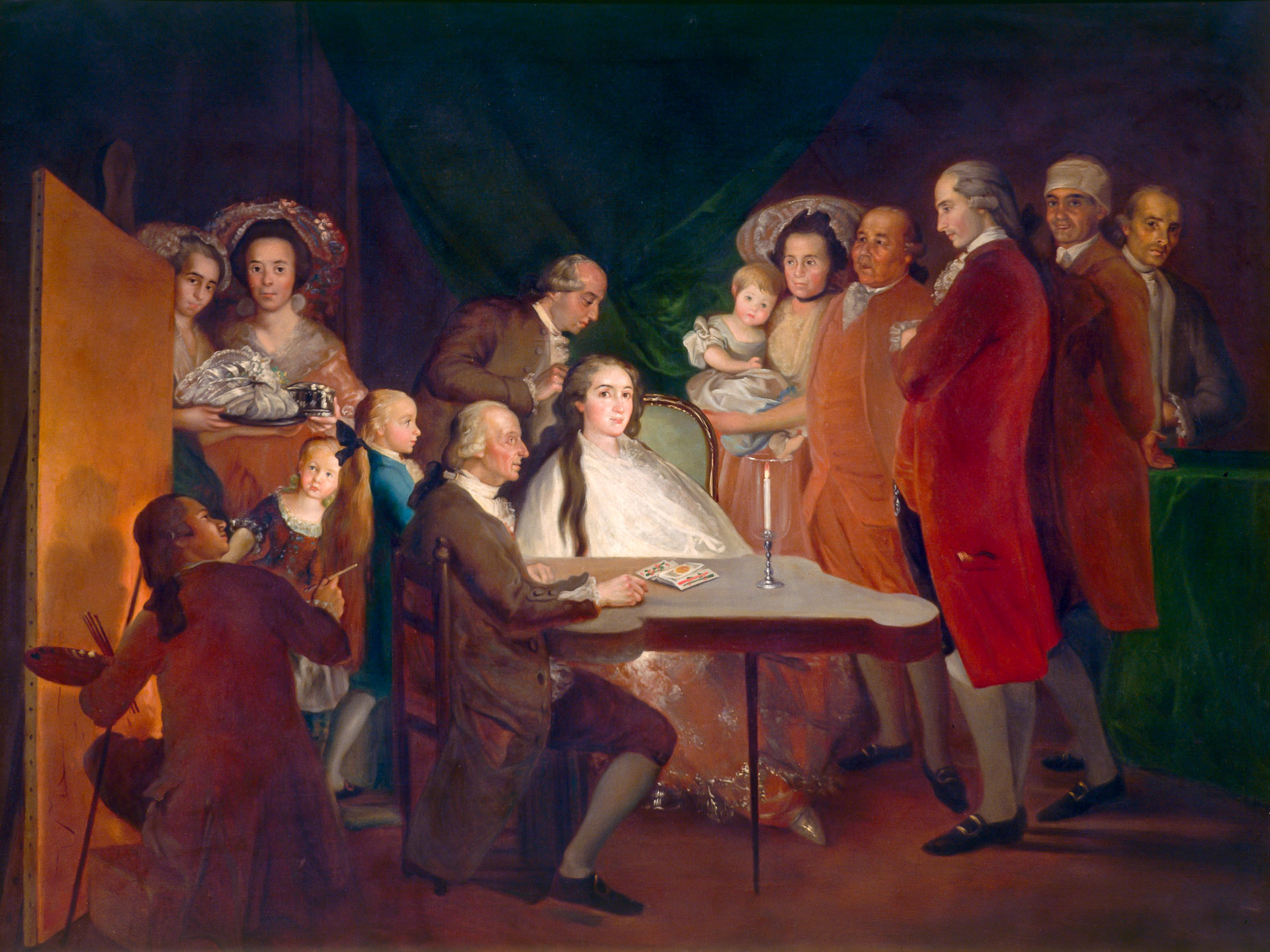 Das Gemälde Familie des Infanten Don Luis 1784 von Francisco de Goya