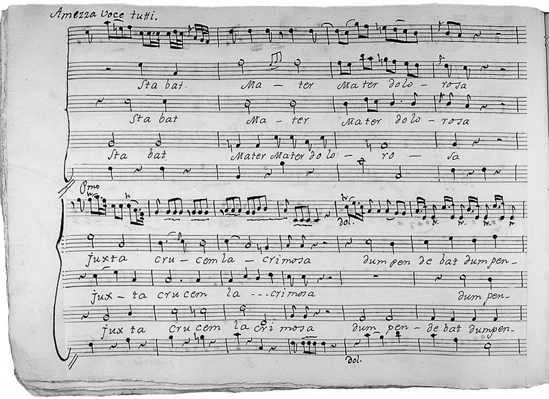 Originalmanuskript Stabat Mater